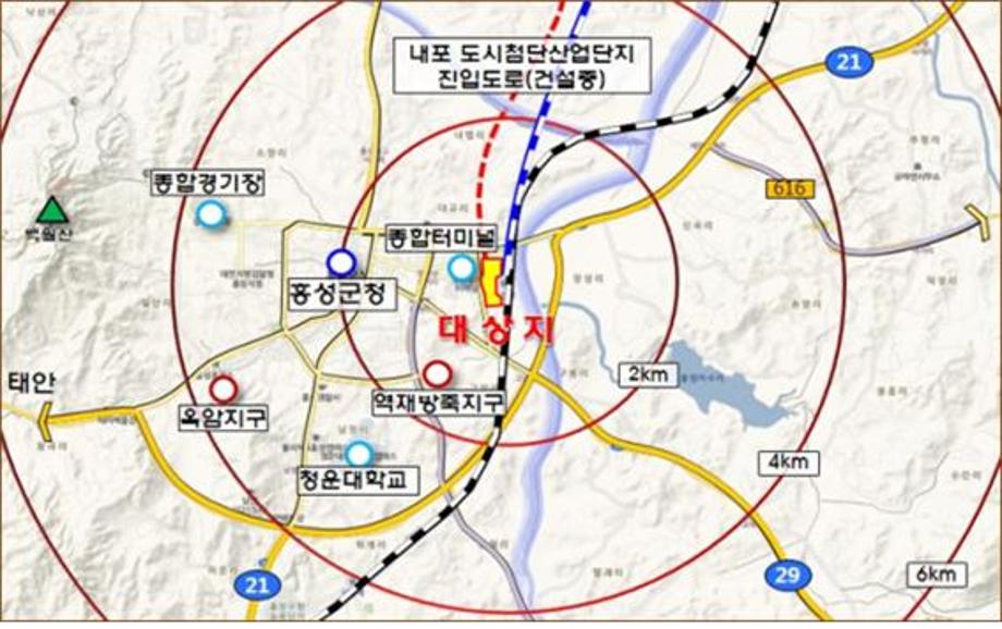 홍성군, 역세권 도시개발사업 환지계획 공람시행 이미지