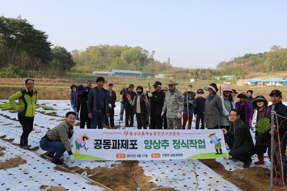 홍성군 품목농업인연구연합회 공동과제포 첫 시작 알립니다. 이미지